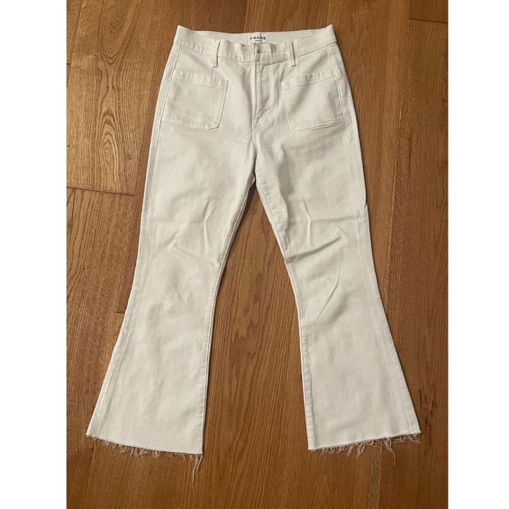 Frame White Flare Denim